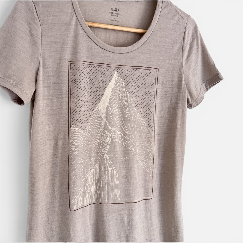 Icebreaker Women's Tech Lite Short Sleeve Low Crewe at My Peak - Size Small - Picture 3 of 7